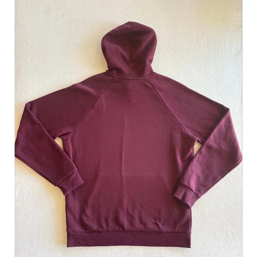 Under Armour Rival Fleece Antler Logo Pullover Hoodie Mens Medium Maroon Hunting